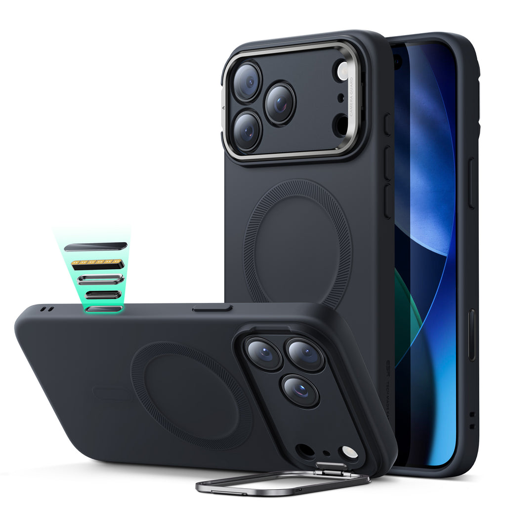 ESR Cloud Soft Magnetic Case (Camera Control, Stash Stand), For iPhone 17 Pro Max ESR Cloud Soft Magnetic Case (Camera Control, Stash Stand), For iPhone 17 Pro Max