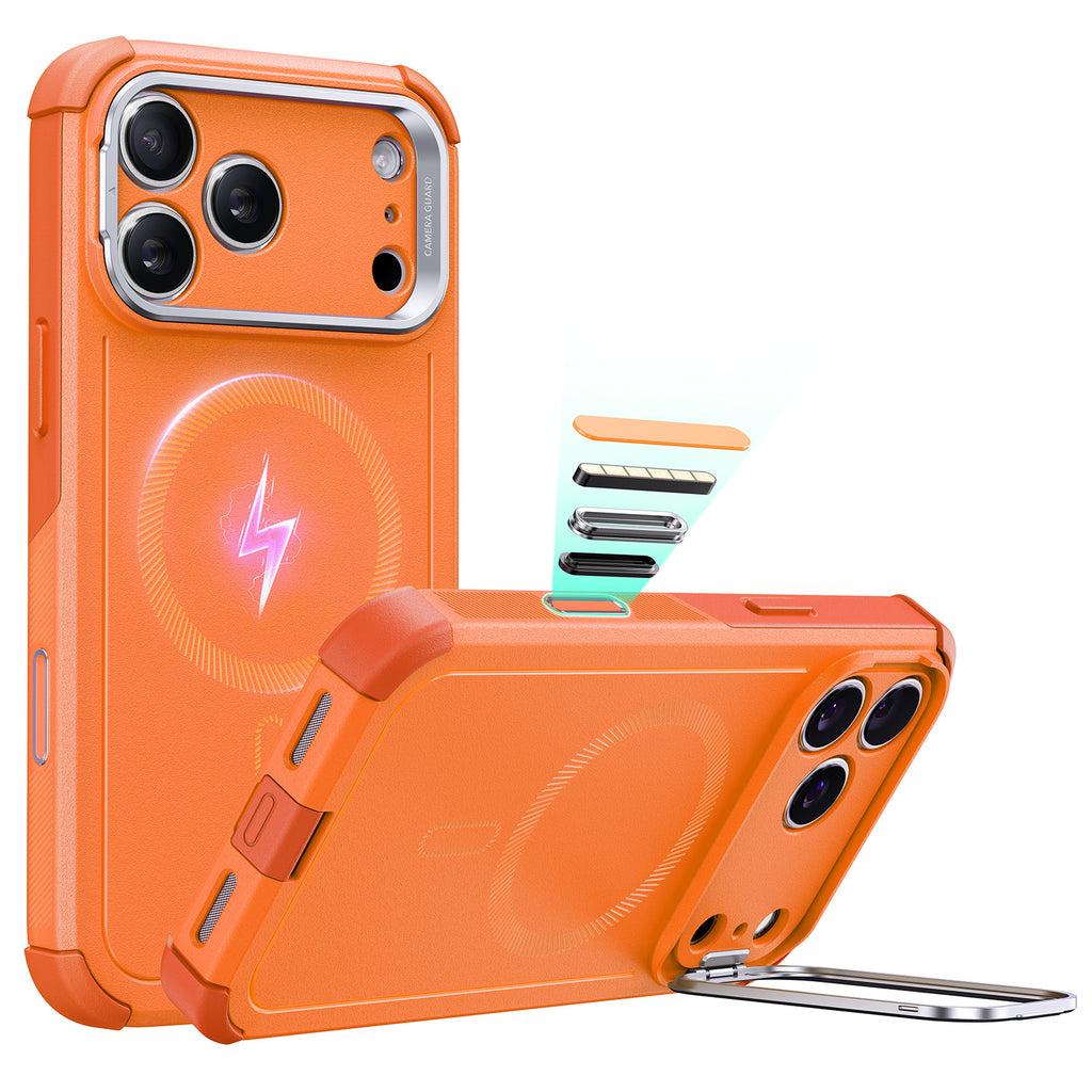 ESR Cyber Tough Magnetic Case (Camera Control, Stash Stand), For iPhone 17 Pro