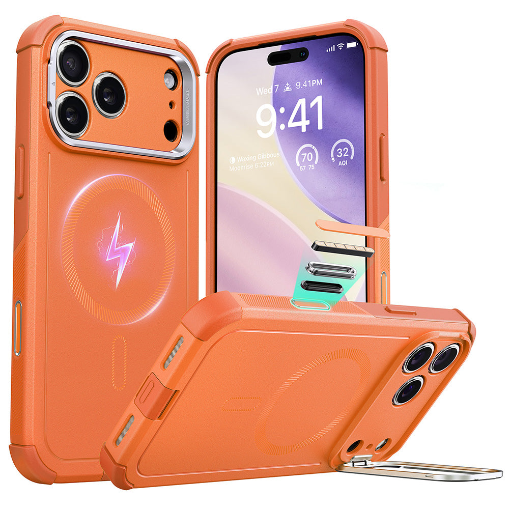 ESR Cyber Tough Magnetic Case (Camera Control, Stash Stand), For iPhone 17 Pro Max ESR Cyber Tough Magnetic Case (Camera Control, Stash Stand), For iPhone 17 Pro Max