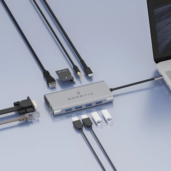 Smartix Premium 11 In 1 USB-C HUB - 100W Smartix Premium 11 In 1 USB-C HUB - 100W