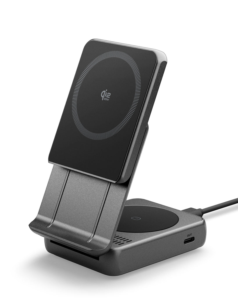 Spigen Essential MagFit Qi2.2 2-in-1+C Wireless Charger - Black