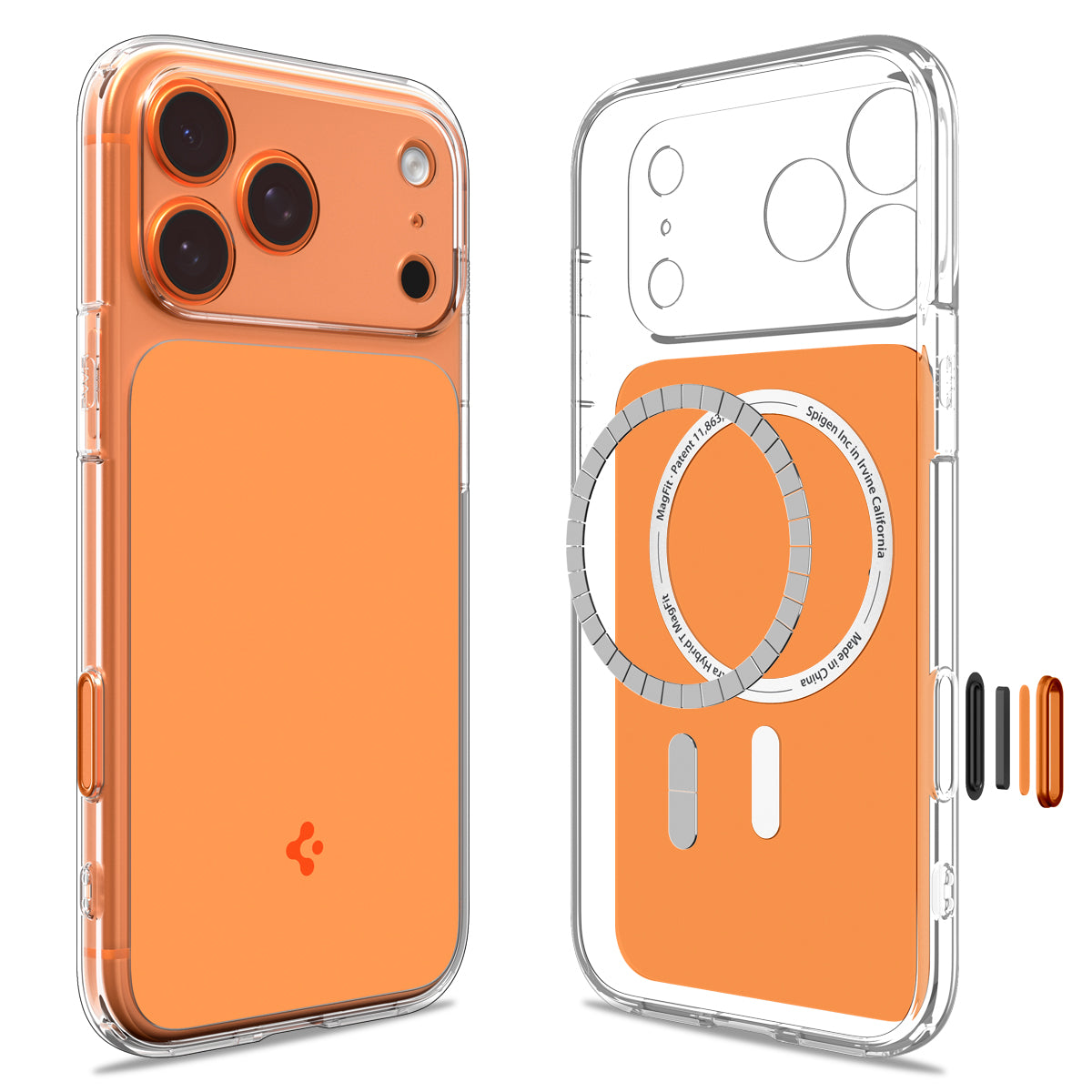 Spigen iPhone 17 Pro Ultra Hybrid T MagFit - Glossy Orange