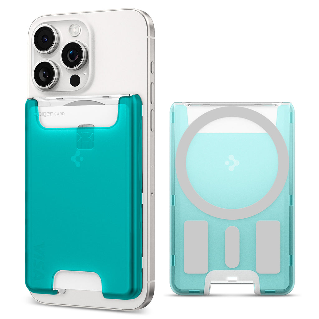 Spigen iPhone Classic C1 Wallet with MagSafe - Bondi Blue