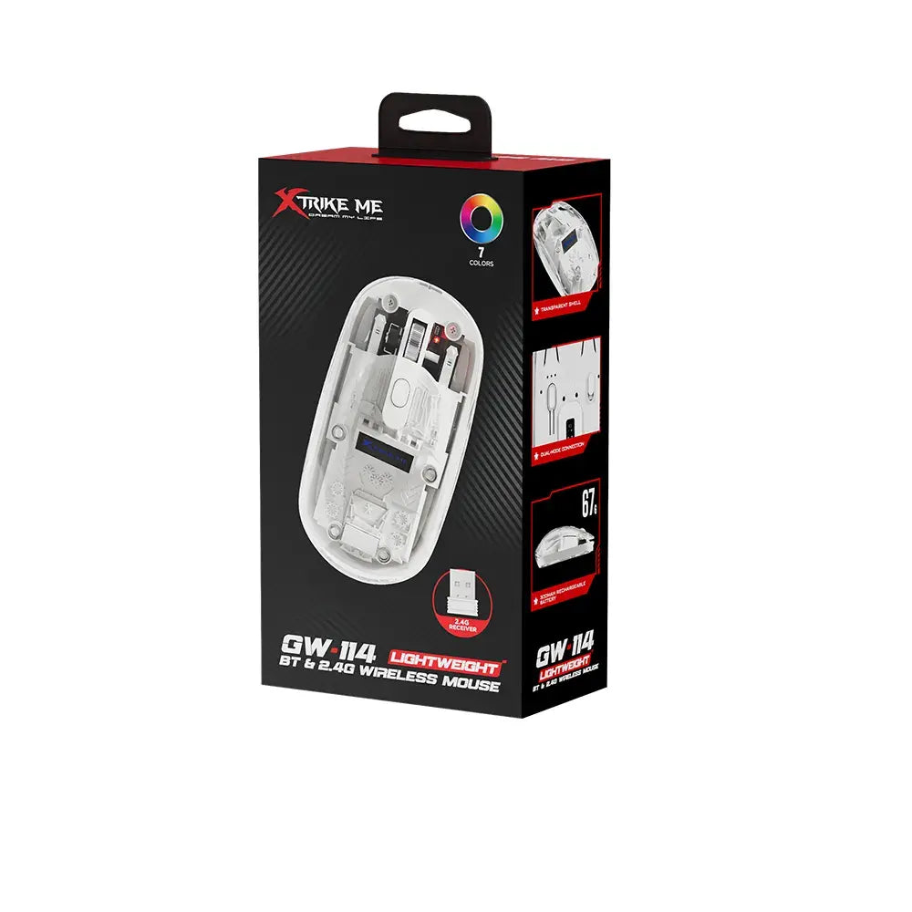 XTRIKE-ME Gaming 2.4G+BT Dual Wireless Mouse GW 114 XTRIKE-ME Gaming 2.4G+BT Dual Wireless Mouse GW 114