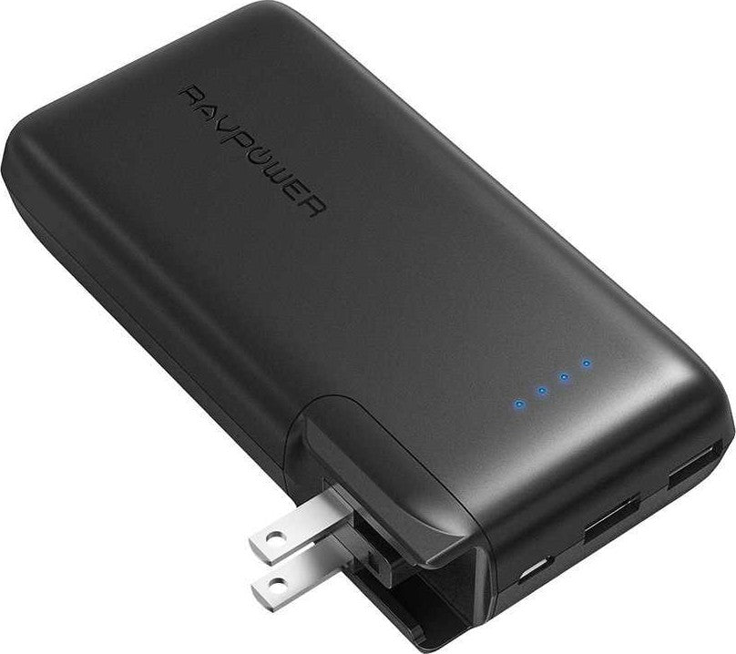 RAVPOWER 10000 MAH PORTABLE CHARGER WITH AC PLUG