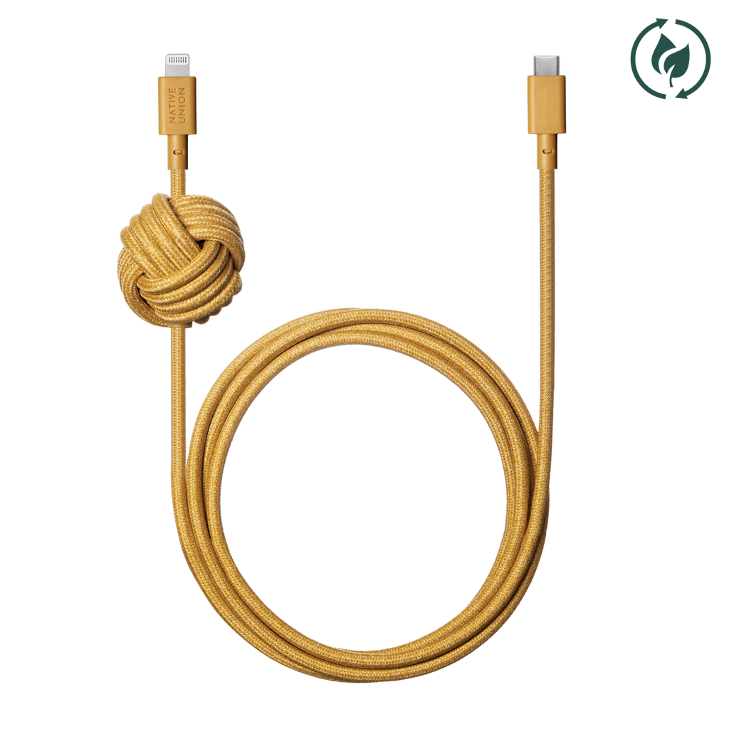 Native Union NIGHT CABLE  3m (USB-C TO LIGHTNING)