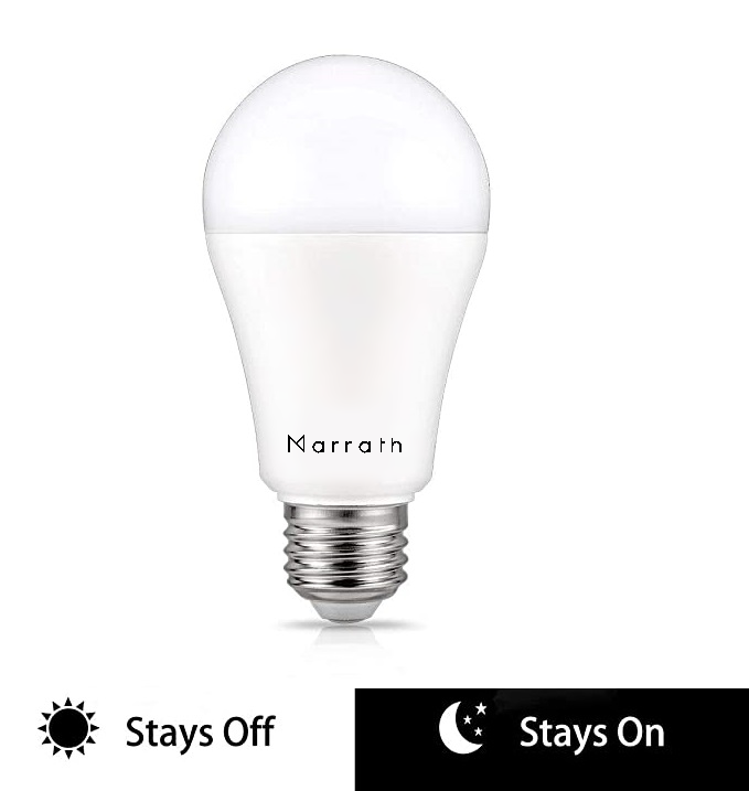 Marrath Smart Home Dusk to Dawn LED light Sensor Bulb