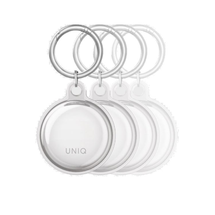 UNIQ Glase Clear Protective Case For AirTag (Bundle Pack of 4)